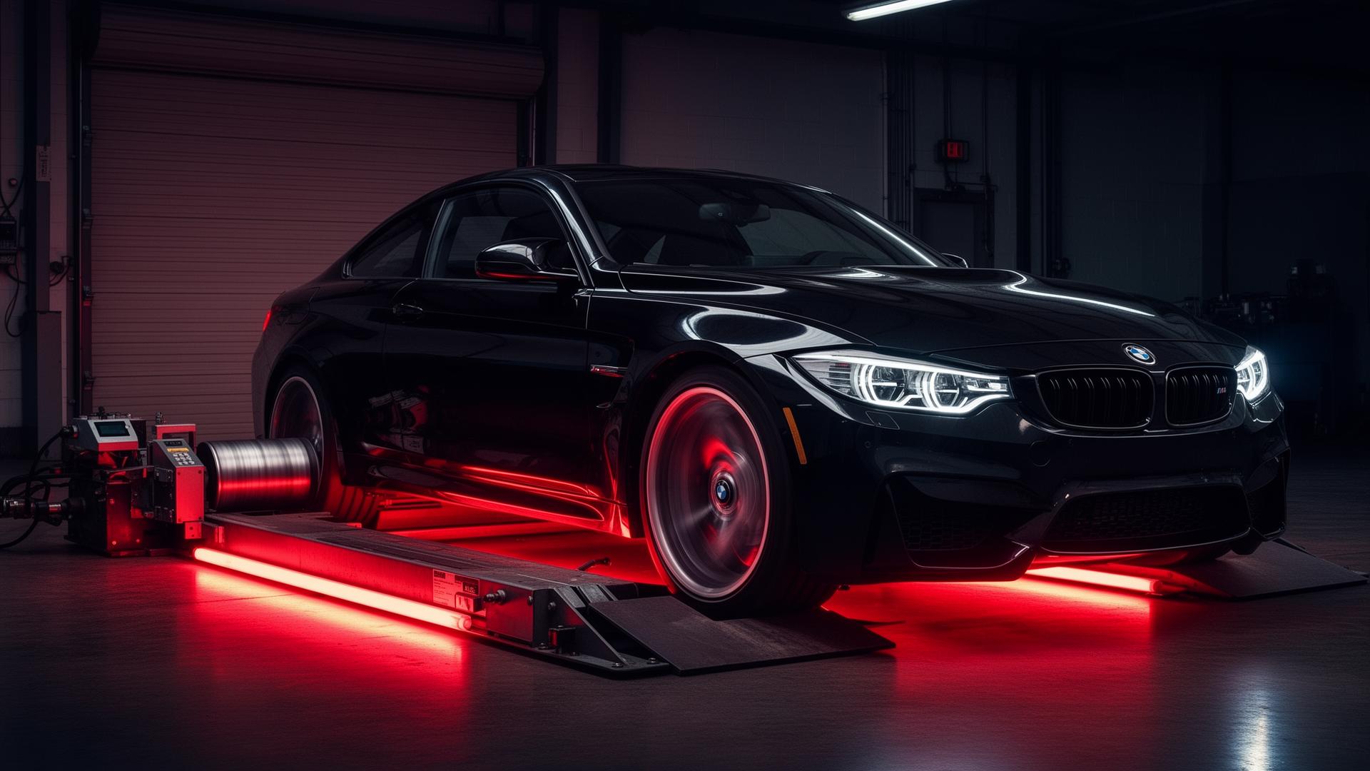 BMW na válcové brzdě